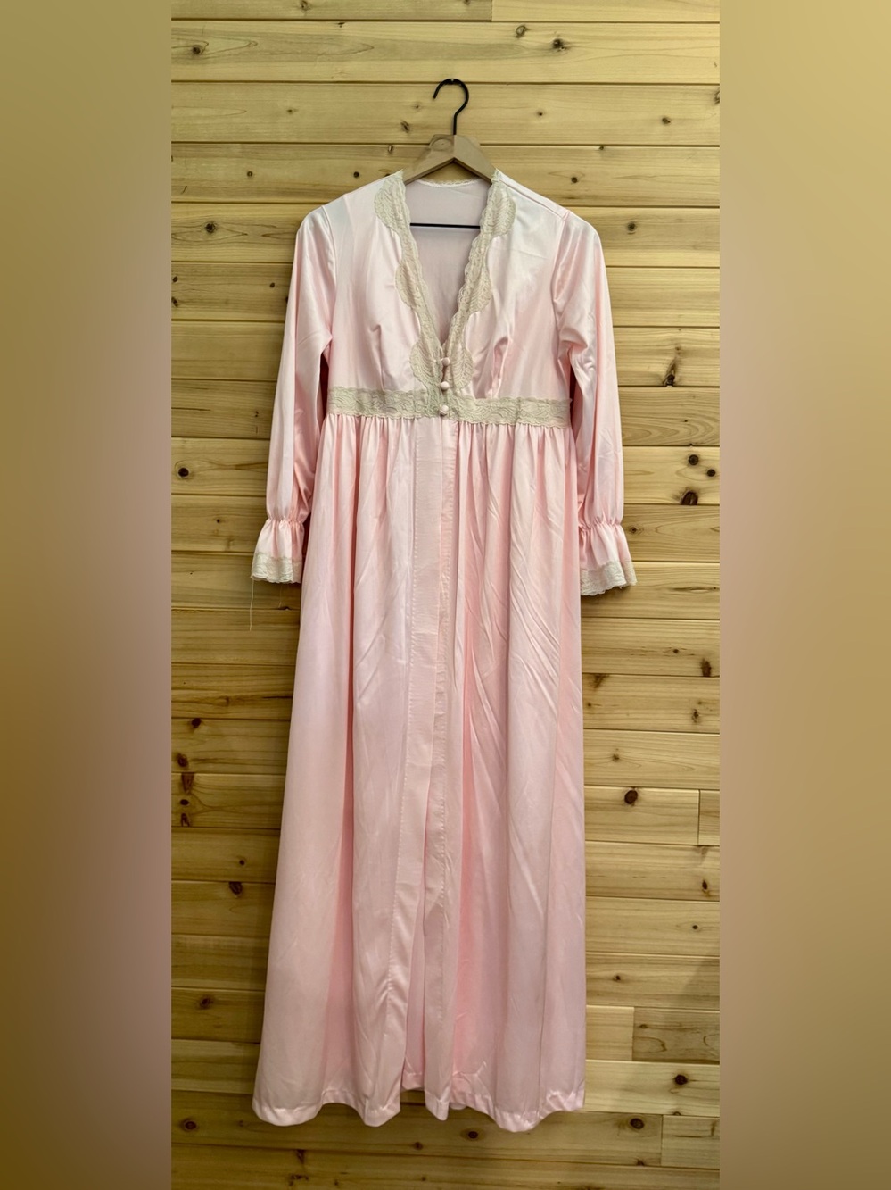 VNTG Val Mode Medium Lacey Robe Nightgown Set Coquette Princess Girly Regency